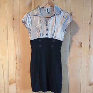 Vintage Misope Black and Tan Dress